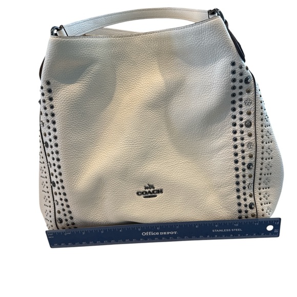 Coach NWOT  Cream Studded Hobo Bag - Picture 7 of 7